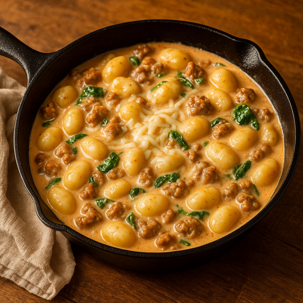 creamy sausage gnocchi